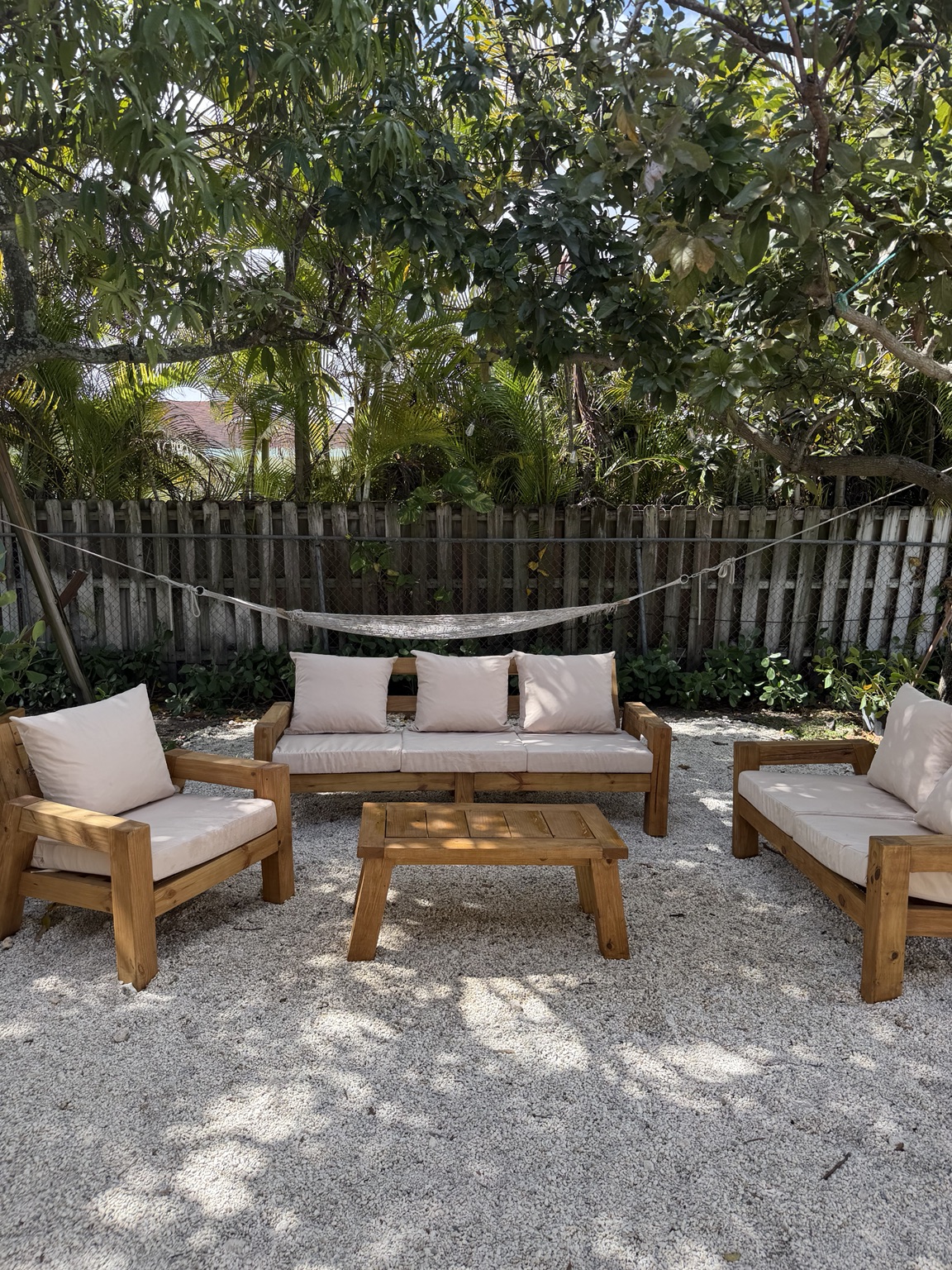 Essence in a shaded outdoor space — real customer delivery