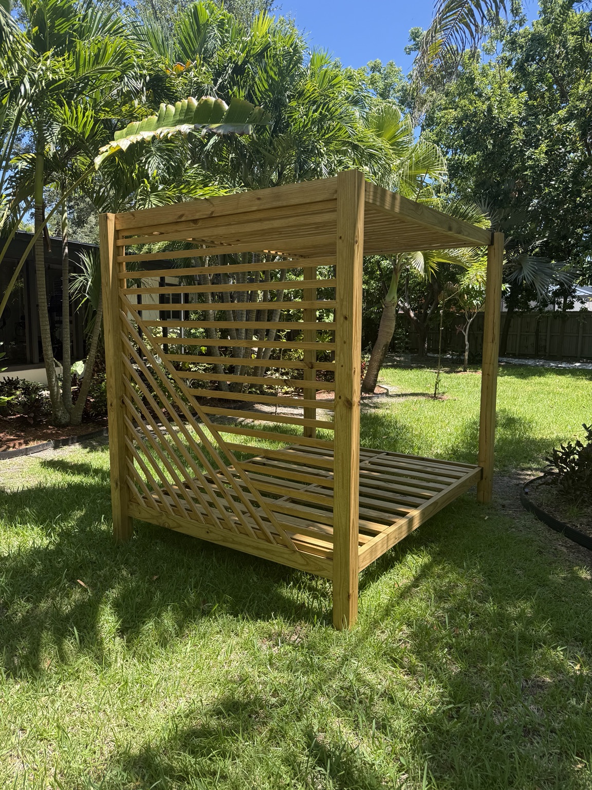 Rear view of the Palma Cabana woodwork
