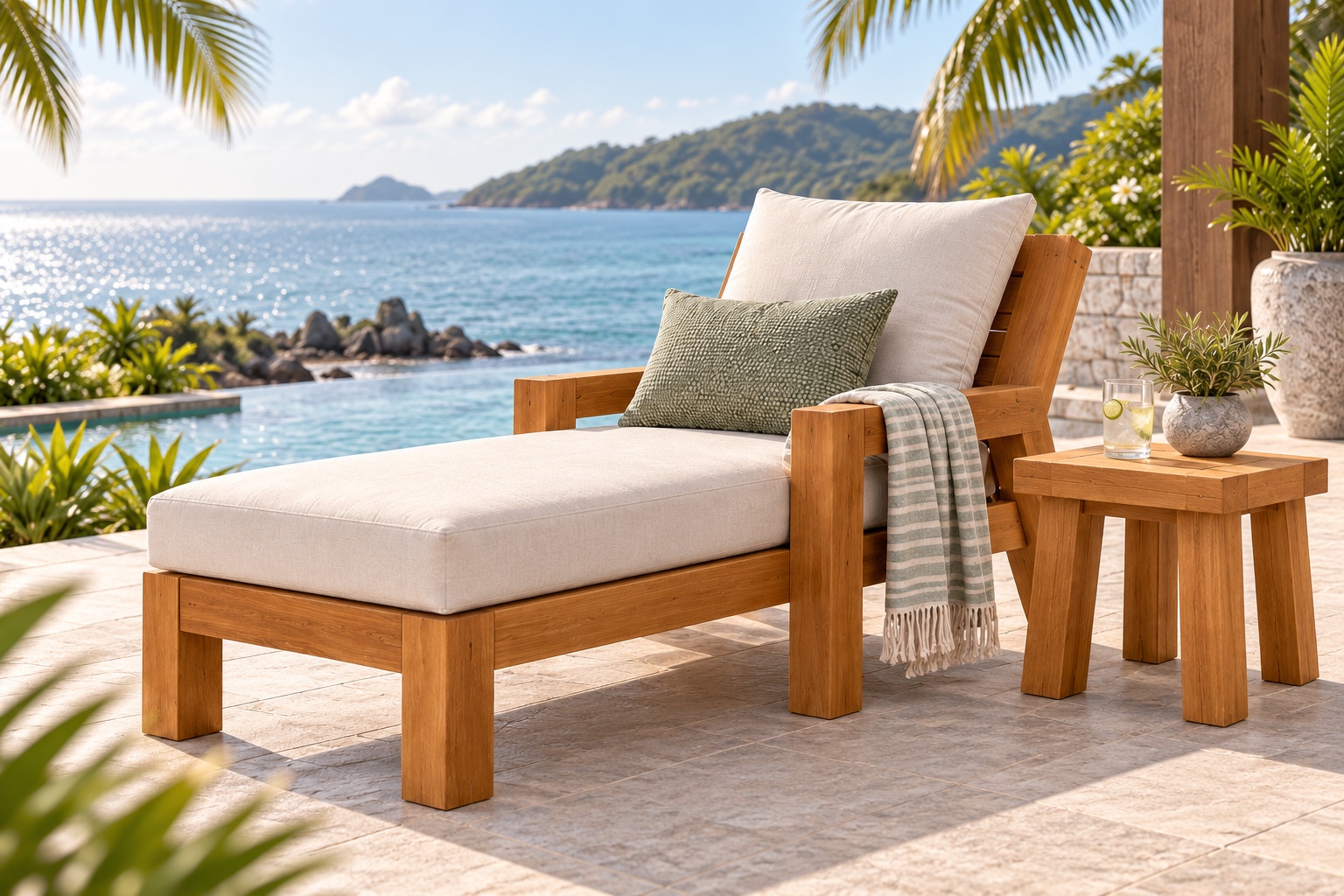 Essence Chaise Lounge handcrafted furniture